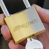 Siegen Brass Body Padlock with Brass Cylinder Long Shackle 40mm