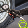 Tyre Inflator with Pressure Gauge and Clip-On Connector