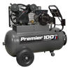 Premier 100L Belt Drive Air Compressor with Front Control Panel 3hp