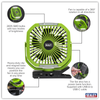 4-Speed Portable Clip Fan with Worklight 8"