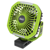 4-Speed Portable Clip Fan with Worklight 8"