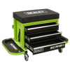 Mechanic's Utility Seat & Toolbox - Green