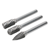 Tungsten Carbide Rotary Burr Set 3pc