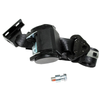 OEM Parts Front Left Seat Belt Assembly for Defender TD5 Hardtop (2001-2006), black seat belt with mounting hardware.