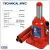 Telescopic Bottle Jack 2 Tonne