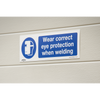 Worksafe® Wear Eye Protection When Welding Safety Sign, Self-Adhesive Vinyl - Pack of 10