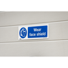 Worksafe® Wear Face Shield Safety Sign - Self-Adhesive Vinyl