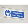 Worksafe® Respirators Must Be Worn Safety Sign, Rigid Plastic - Pack of 10