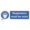 Worksafe® Respirators Must Be Worn Safety Sign - Self-Adhesive Vinyl