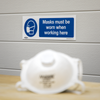 Worksafe® Masks Must Be Worn Safety Sign - Rigid Plastic