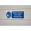 Worksafe® Masks Must Be Worn Safety Sign, Rigid Plastic - Pack of 10