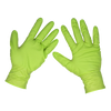 Diamond Grip Extra-Thick Nitrile Powder-Free Gloves, Hi-Vis Green, X-Large - Pack of 50