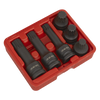 Impact Spline Socket Bit Set 1/2"Sq Drive 6pc