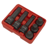 Impact Spline Socket Bit Set 1/2"Sq Drive 6pc