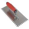 Stainless Steel 8mm Notched Trowel with Rubber Handle 270mm
