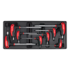 Premier T-Handle Ball-End Hex Key Set with Tool Tray 8pc