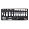 Premier Socket Set with Tool Tray 3/8"Sq Drive 35pc