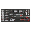 Premier Socket Set with Tool Tray 1/2"Sq Drive 22pc
