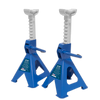 Ratchet Type Axle Stands (Pair) 2 Tonne Capacity per Stand - Blue
