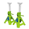 Ratchet Type Axle Stands (Pair) 2 Tonne Capacity per Stand - Hi-Vis Green