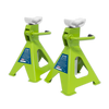 Ratchet Type Axle Stands (Pair) 2 Tonne Capacity per Stand - Hi-Vis Green