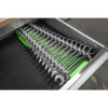 Premier Reversible Spanner Rack 16pc - Hi-Vis Green