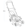 Dellonda Hand-Propelled Petrol Lawnmower Grass Cutter, 127cc 16"/41cm 4-Stroke