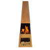 Dellonda Outdoor Chiminea Fireplace Heater Firewood Storage - Corten Steel