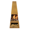 Dellonda Outdoor Chiminea Fireplace Heater Firewood Storage - Corten Steel