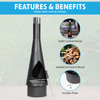Dellonda Outdoor Chiminea, Fireplace, Fire Pit, Heater, Durable, Black Steel