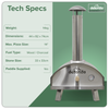 Dellonda Wood-Fired Pizza Oven 14" - Stainless Steel