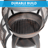 Dellonda Deluxe 360Ã‚Â° Chiminea/Fire Pit/Outdoor Heater - Antique Bronze Finish - DG112