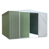 Dellonda Galvanized Steel Storage Shed with Apex Style Roof 300 x 300 x 220cm - Green