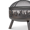 Dellonda Deluxe Fire Pit Fireplace Outdoor Patio Heater, Cooking Grill & Poker 61cm