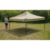 Dellonda Premium 2x2m Pop-Up Gazebo, Heavy Duty, PVC Coated, Water-Resistant Fabric, Supplied with Carry Bag, Rope, Stakes & Weight Bags - Beige Canopy