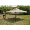 Dellonda Premium 3 x 3m Pop-Up Gazebo, PVC Coated, Water-Resistant Fabric, Supplied with Carry Bag, Rope, Stakes & Weight Bags - Beige Canopy
