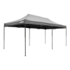 Dellonda Premium 3x6m Pop-Up Gazebo, Heavy Duty, PVC Coated, Water-Resistant Fabric, Supplied with Carry Bag, Rope, Stakes & Weight Bags - Grey Canopy