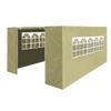 Dellonda Premium Side Walls/Doors/Windows for Gazebo/Marquee, Fits 3 x 4.5m Models - Beige