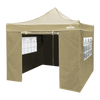 Dellonda Premium 2x2m Pop-Up Gazebo & Side Walls, PVC Coated, Water-Resistant Fabric, Supplied with Carry Bag, Rope, Stakes & Weight Bags - Beige