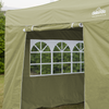 Dellonda Premium 3x3m Pop-Up Gazebo & Side Walls, PVC Coated, Water-Resistant Fabric with Carry Bag, Rope, Stakes & Weight Bags - Beige