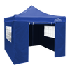 Dellonda Premium 3x3m Pop-Up Gazebo & Side Walls, PVC Coated, Water-Resistant Fabric with Carry Bag, Rope, Stakes & Weight Bags - Blue