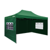 Dellonda Premium 3x4.5m Pop-Up Gazebo & Side Walls, PVC Coated, Water-Resistant Fabric with Carry Bag, Rope, Stakes & Weight Bags - Green