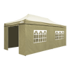 Dellonda Premium 3x6m Pop-Up Gazebo & Side Walls, PVC Coated, Water-Resistant Fabric with Carry Bag, Rope, Stakes & Weight Bags - Beige