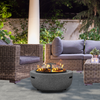 Dellonda Round MgO Fire Pit with BBQ Grill & Safety Mesh Screen 60cm - Dark Grey