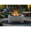 Dellonda Round MgO Fire Pit with BBQ Grill & Safety Mesh Screen 75cm - Light Grey