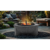 Dellonda Round MgO Fire Pit with BBQ Grill & Safety Mesh Screen 75cm - Dark Grey