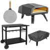 Dellonda Gas Pizza Oven with Water-Resistant Cover/Carry Bag, 12" Pizza Peel & Plancha Trolley