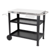 Dellonda Plancha Trolley with Utensil Holder - Stainless Steel Top