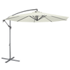 Dellonda Banana Parasol with Cover 3m - Cream