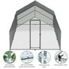 Dellonda Walk-In Galvanized Steel Chicken Run with Roof Cover & PVC Coated Chicken Wire - DG280